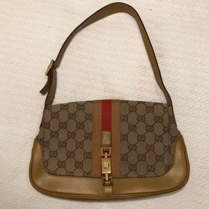 Gucci Original GG Monogram Canvas Stripe Jackie